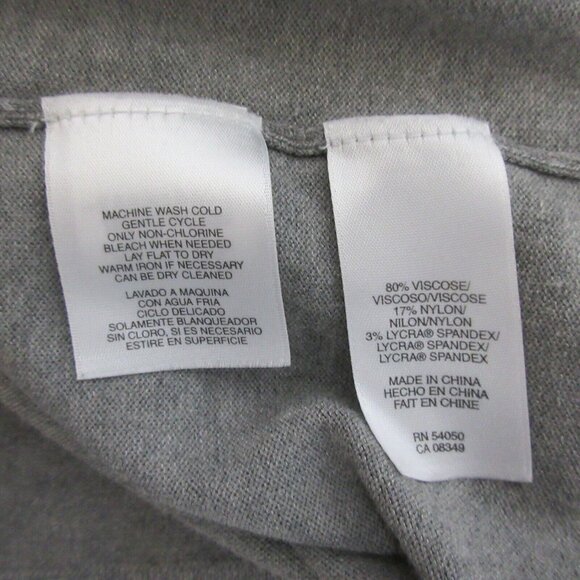 JONES NEW YORK Collection Cardigan Sweater Size Medium Gray Knit Button Front - Picture 5 of 5